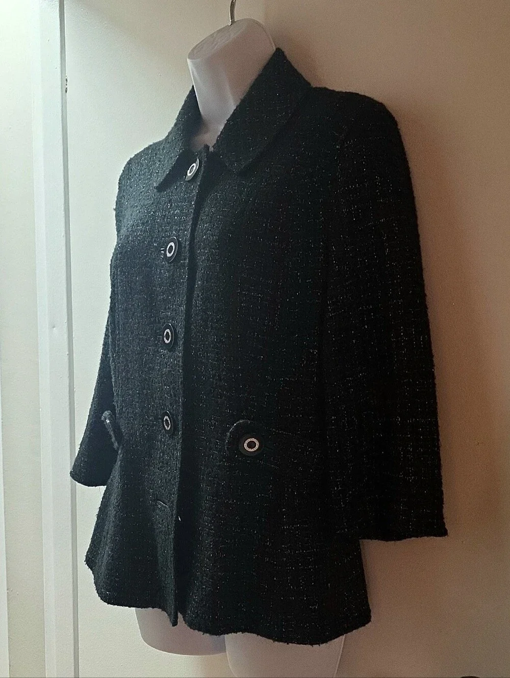 $426 Vtg Tory Burch Wool Fall Winter Knitwear Collection Retired Coat 31082509